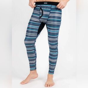 BlackstrapSkyliner Baselayer Pants- Stripes Blue- All Season Medium  MSRP $69.99